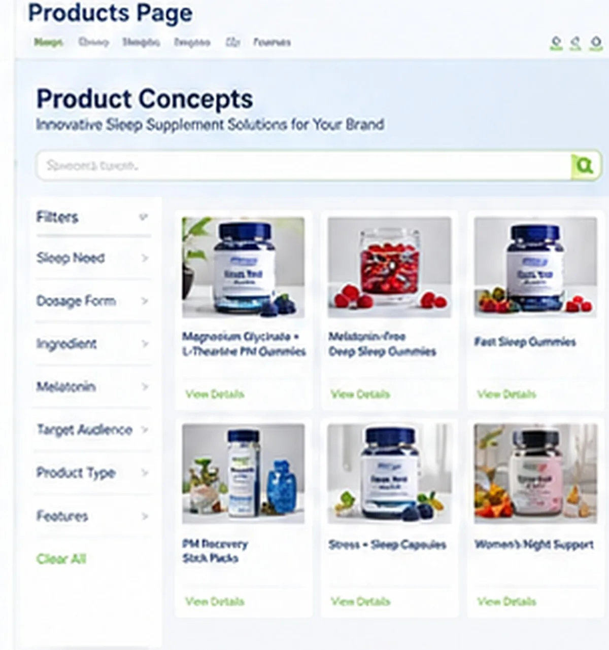Sleep Supplement Product Concepts