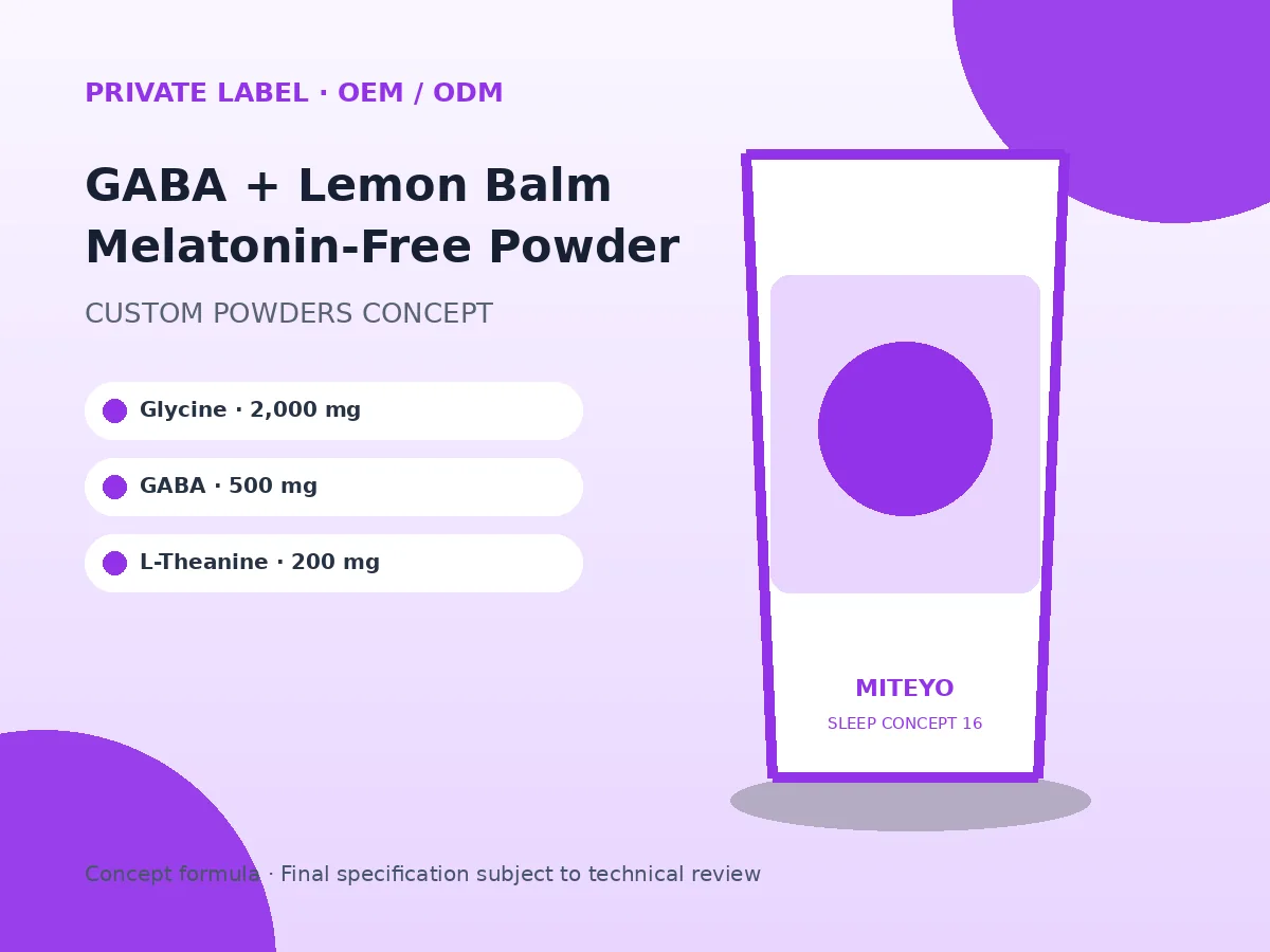 GABA + Lemon Balm Melatonin-Free Powder