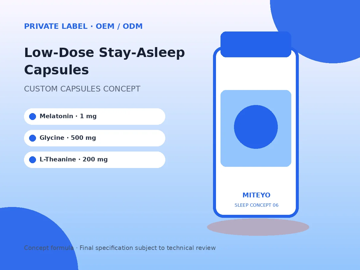 Low-Dose Stay-Asleep Capsules