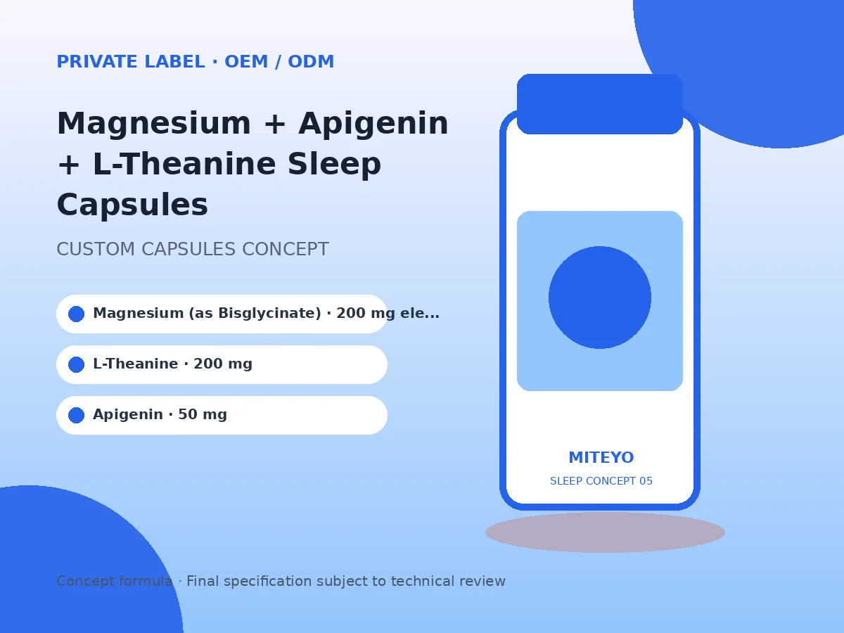 Magnesium + Apigenin + L-Theanine Sleep Capsules