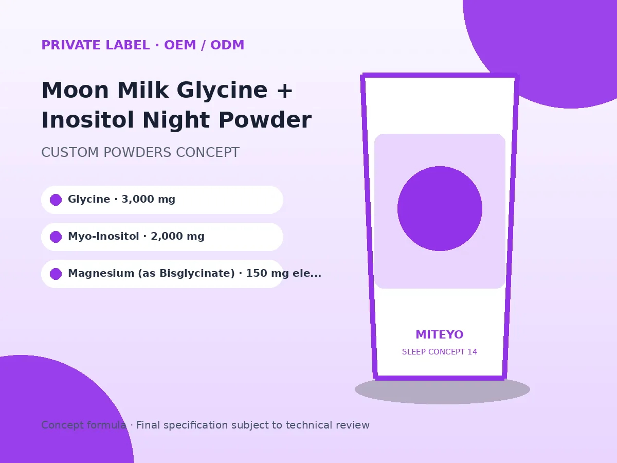 Moon Milk Glycine + Inositol Night Powder