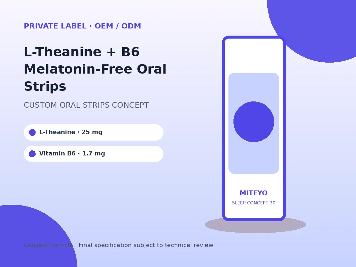 L-Theanine + B6 Melatonin-Free Oral Strips