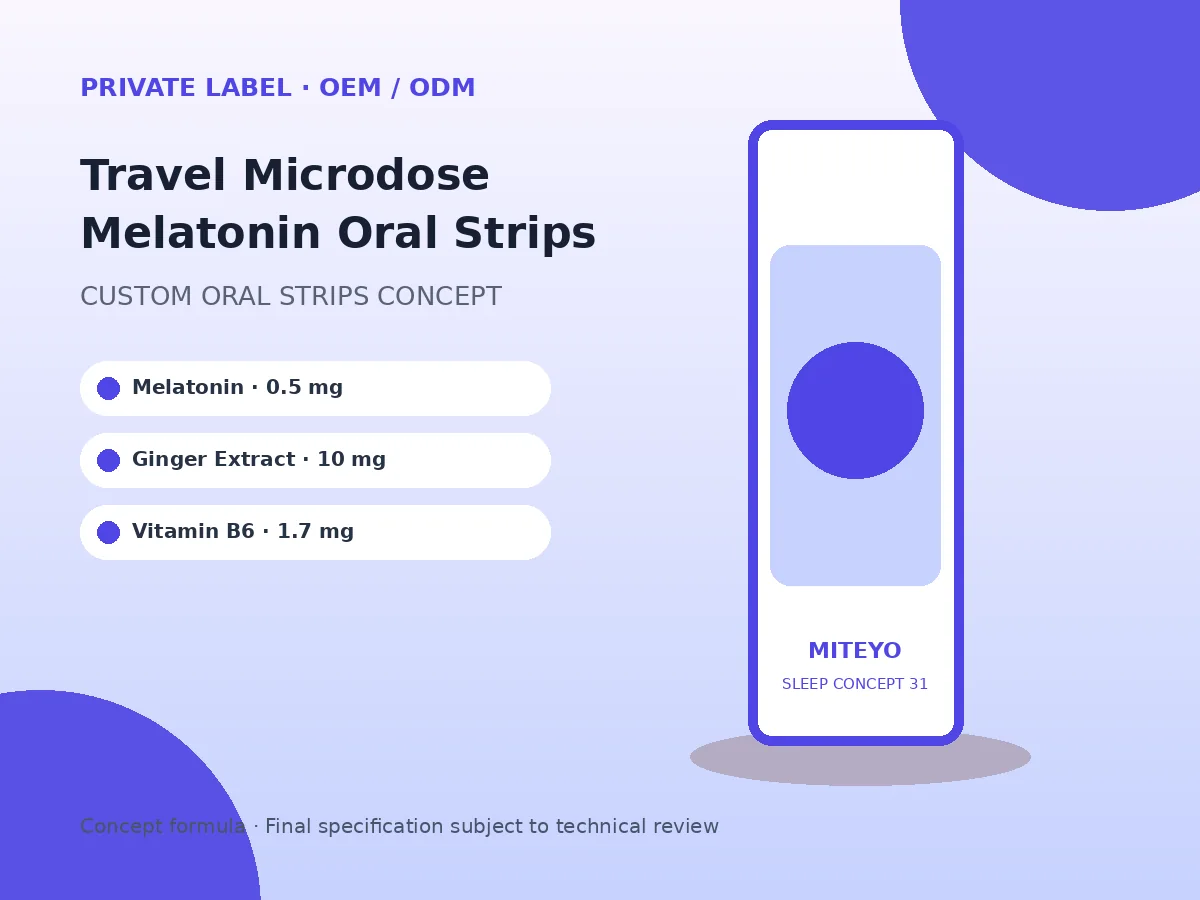 Travel Microdose Melatonin Oral Strips